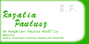 rozalia paulusz business card
